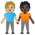 people holding hands, medium-light skin tone, dark skin tone